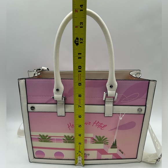Aldo Heatwave Hotel Tote Bag – Pink & White Graphic Print – NWT - Picture 6 of 8